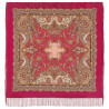 RUSSIAN PAVLOVO POSAD 100% SILK RUSSIA SHAWL SCARF WRAP SUMMER 130x130 cm 1429-5