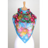 PAVLOVO POSAD RUSSIAN SHAWL 100% COTTON BANDANA 75x75 cm SCARF XMAS GIFT 10423-13