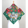 PAVLOVO POSAD RUSSIAN SHAWL 100% COTTON BANDANA 75x75 cm SCARF XMAS GIFT 10423-9