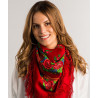 AUTHENTIC PAVLOVO POSAD RUSSIAN SCARF 89x89 cm 35x35 inches 100% Wool Shawl Wrap Matreshka Nesting Doll 190-5
