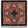 PAVLOVO POSAD RUSSIAN SHAWL 146x146 cm 57x57" 100% Wool Scarf Wrap Silk Fringe 1462-18