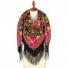 PAVLOVO POSAD RUSSIAN SHAWL 125x125 cm 49x49" 100% Wool Scarf Wrap Silk Fringe 2082-18