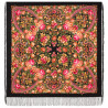 PAVLOVO POSAD RUSSIAN SHAWL 125x125 cm 49x49" 100% Wool Scarf Wrap Silk Fringe 2082-18
