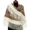 PAVLOVO POSAD RUSSIAN SHAWL 125x125 cm 49x49" 100% Wool Scarf Wrap 1008-3