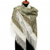 PAVLOVO POSAD RUSSIAN SHAWL 125x125 cm 49x49" 100% Wool Scarf Wrap 1008-4