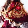 PAVLOVO POSAD RUSSIAN SHAWL 125x125 cm 49x49" 100% Wool Scarf Wrap 1113-5