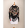ORIGINAL PAVLOVO POSAD RUSSIAN SHAWL 125x125 cm Pavlovoposadsky Platok 100% Wool Scarf Wrap Fringe 1154-19