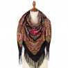 ORIGINAL PAVLOVO POSAD RUSSIAN SHAWL 125x125 cm Pavlovoposadsky Platok 100% Wool Scarf Wrap Fringe 1184-18