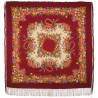 PAVLOVO POSAD RUSSIAN SHAWL 125x125 cm Pavloposadskiy Platok 49x49" 100% Wool Scarf Wrap Silk Fringe 1193-5