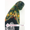 PAVLOVO POSAD RUSSIAN SHAWL 125x125 cm Pavlovoposadskiy Platok 49x49" 100% Wool Scarf Wrap Silk Fringe 1194-30 Black eyes