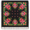 PAVLOVO POSAD RUSSIAN SHAWL 125x125 cm Pavlovoposadskiy Platok 49x49" 100% Wool Scarf Wrap Silk Fringe 12-26 Christmas-tide