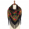 PAVLOVO POSAD RUSSIAN SHAWL 125x125 cm Pavlovoposadskiy Platok 49x49" 100% Wool Scarf Wrap Silk Fringe 1219-18 Summer Twilight