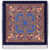 PAVLOVO POSAD RUSSIAN SHAWL 125x125 cm Pavlovoposadskiy Platok 49x49" 100% Wool Scarf Wrap Silk Fringe 1220-14 Town romance