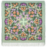 PAVLOVO POSAD RUSSIAN SHAWL 125x125 cm Pavlovoposadskiy Platok 49x49" 100% Wool Scarf Wrap Silk Fringe 2021-9 Tsar's courtyard