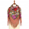 PAVLOVO POSAD RUSSIAN SHAWL 125x125 cm Pavlovoposadskiy Platok 49x49" 100% Wool Scarf Wrap Silk Fringe 2021-16 Tsar's courtyard