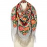 PAVLOVO POSAD RUSSIAN SHAWL 125x125 cm 49x49" 100% Wool Scarf Wrap 511-1