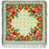 AUTHENTIC PAVLOVO POSAD SHAWL RUSSIAN SCARF 100% WOOL KERCHIEF 89x89 cm 1317-1