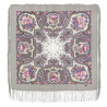 ORIGINAL PAVLOVO POSAD RUSSIAN SHAWL 89x89 cm 35x35 inches 100% Wool Scarf Silk Fringe Wrap 1549-1