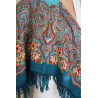 ORIGINAL PAVLOVO POSAD RUSSIAN SHAWL 89x89 cm 35x35 inches 100% Wool Scarf Silk Fringe Wrap 1559-12
