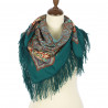 ORIGINAL PAVLOVO POSAD RUSSIAN SHAWL 89x89 cm 35x35 inches 100% Wool Scarf Silk Fringe Wrap 1559-12