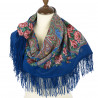 ORIGINAL PAVLOVO POSAD RUSSIAN SHAWL 89x89 cm 35x35 inches 100% Wool Scarf Silk Fringe Wrap 1559-14