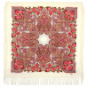 ORIGINAL PAVLOVO POSAD RUSSIAN SHAWL 89x89 cm 35x35 inches 100% Wool Scarf Silk Fringe Wrap 1559-0