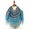 PAVLOVO POSAD SHAWL 100% WOOL WRAP RUSSIAN SCARF 89x89 cm 1907-11