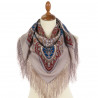 PAVLOVO POSAD SHAWL 100% WOOL WRAP RUSSIAN SCARF 89x89 cm 1908-2