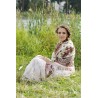 PAVLOVO POSAD RUSSIAN SHAWL 125x125 cm 49x49" 100% Wool Scarf Wrap Silk Fringe 527-1