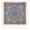 PAVLOVO POSAD RUSSIAN SHAWL 89x89 cm 35x35" 100% Wool Scarf Silk Fringe Wrap 1926-2