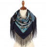 ORIGINAL PAVLOVO POSAD RUSSIAN SHAWL 89x89 cm 35x35 inches 100% Wool Scarf Wrap 200-14