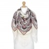 PAVLOVO POSAD RUSSIAN SHAWL 125x125 cm 49x49" 100% Wool Scarf Wrap Silk Fringe 527-1