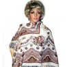 PAVLOVO POSAD RUSSIAN SHAWL 125x125 cm 49x49" 100% Wool Scarf Wrap Silk Fringe 527-1