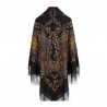ORIGINAL PAVLOVO POSAD RUSSIAN SHAWL 146x146 cm 57x57" 100% Wool Scarf Wrap Silk Fringe 352-27
