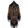 ORIGINAL PAVLOVO POSAD RUSSIAN SHAWL 146x146 cm 57x57" 100% Wool Scarf Wrap Silk Fringe 352-27