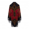 ORIGINAL PAVLOVO POSAD RUSSIAN SHAWL 146x146 cm 57x57" 100% Wool Scarf Wrap Silk Fringe 352-25