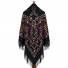 ORIGINAL PAVLOVO POSAD RUSSIAN SHAWL 146x146 cm 57x57" 100% Wool Scarf Wrap Silk Fringe 352-19