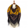 ORIGINAL PAVLOVO POSAD RUSSIAN SHAWL 146x146 cm 57x57" 100% Wool Scarf Wrap Silk Fringe 352-18