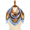 ORIGINAL PAVLOVO POSAD 100% SILK RUSSIAN SHAWL SCARF DRESS WRAP 89x89cm 10063-13