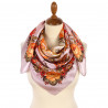 ORIGINAL PAVLOVO POSAD 100% SILK RUSSIAN SHAWL SCARF DRESS WRAP 89x89cm 10063-3