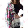 PAVLOVO POSAD RUSSIAN SHAWL 125x125 cm 49x49" 100% Wool Scarf Wrap Silk Fringe 555-1