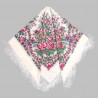 PAVLOVO POSAD RUSSIAN SHAWL 125x125 cm 49x49" 100% Wool Scarf Wrap Silk Fringe 555-1