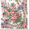 PAVLOVO POSAD RUSSIAN SHAWL 125x125 cm 49x49" 100% Wool Scarf Wrap Silk Fringe 555-1