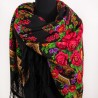 ORIGINAL PAVLOVO POSAD RUSSIAN SHAWL 146x146 cm 57x57" 100% Wool Scarf Wrap Woolen Fringe 325-18