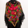 ORIGINAL PAVLOVO POSAD RUSSIAN SHAWL 146x146 cm 57x57" 100% Wool Scarf Wrap Woolen Fringe 325-18