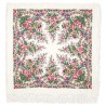 PAVLOVO POSAD RUSSIAN SHAWL 125x125 cm 49x49" 100% Wool Scarf Wrap Silk Fringe 555-1
