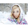 PAVLOVO POSAD RUSSIAN SHAWL 125x125 cm 49x49" 100% Wool Scarf Wrap Silk Fringe 555-1