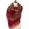 PAVLOVO POSAD RUSSIAN SHAWL 146x146 cm 57x57" 100% Wool Scarf Wrap Woolen Fringe 1536-6