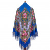 ORIGINAL PAVLOVO POSAD RUSSIAN SHAWL 146x146 cm 57x57" 100% Wool Scarf Wrap Silk Fringe 1243-13