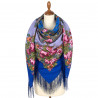 ORIGINAL PAVLOVO POSAD RUSSIAN SHAWL 146x146 cm 57x57" 100% Wool Scarf Wrap Silk Fringe 1243-13